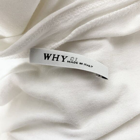 Whyci Womens Size 44 White Pleated V-Neck 3/4 Sleeve Dress Knee Length - Picture 8 of 12